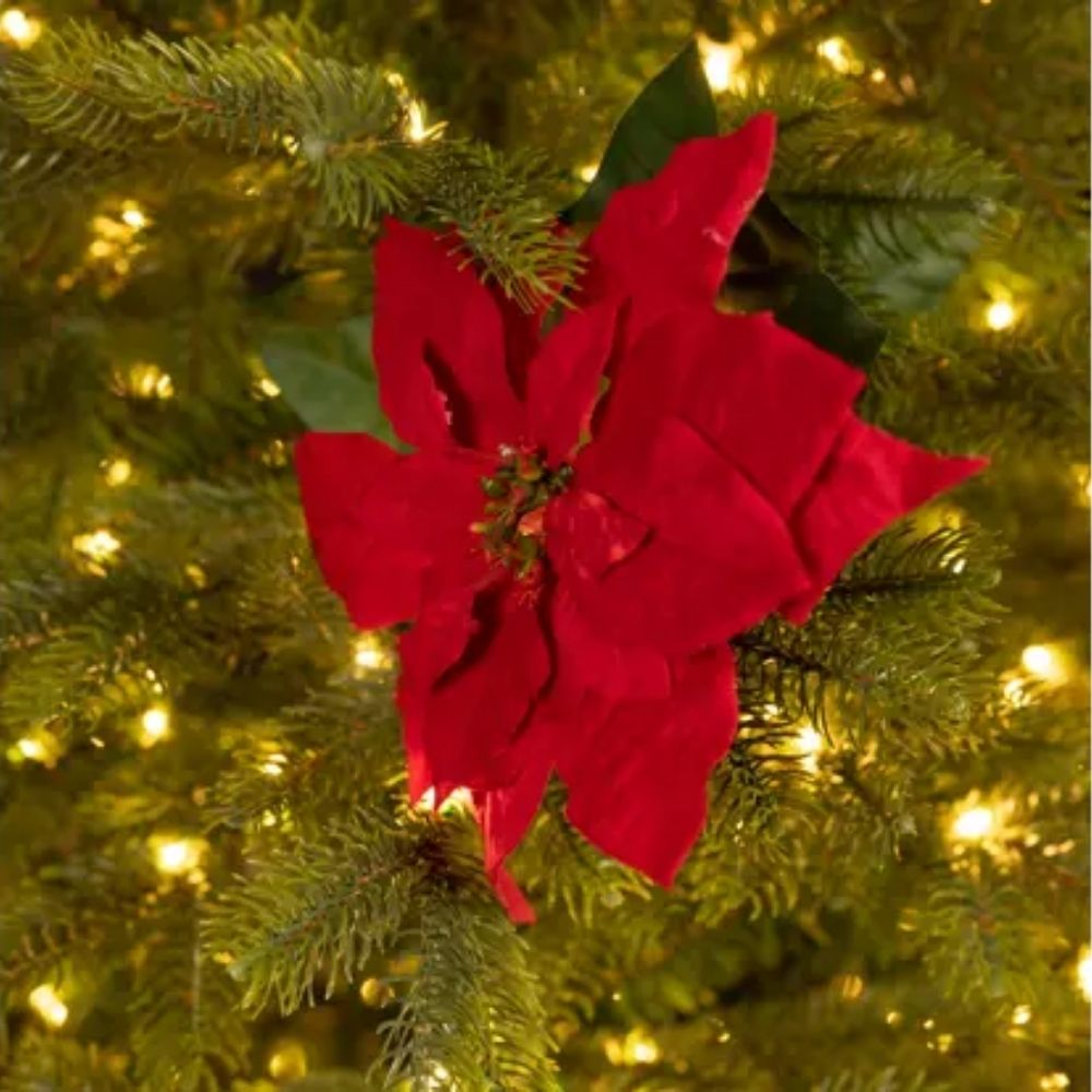 Kaemingk 67cm Poinsettia Silk Flower on Stem