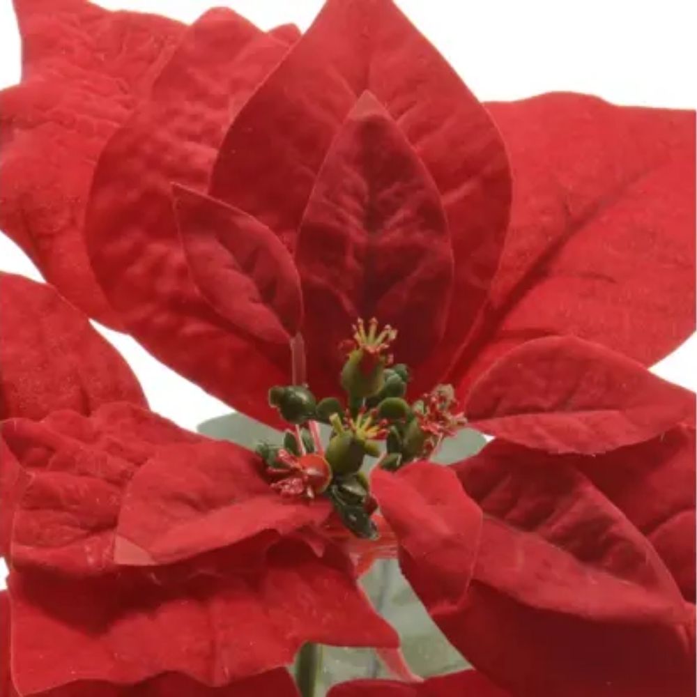 Kaemingk 67cm Poinsettia Silk Flower on Stem