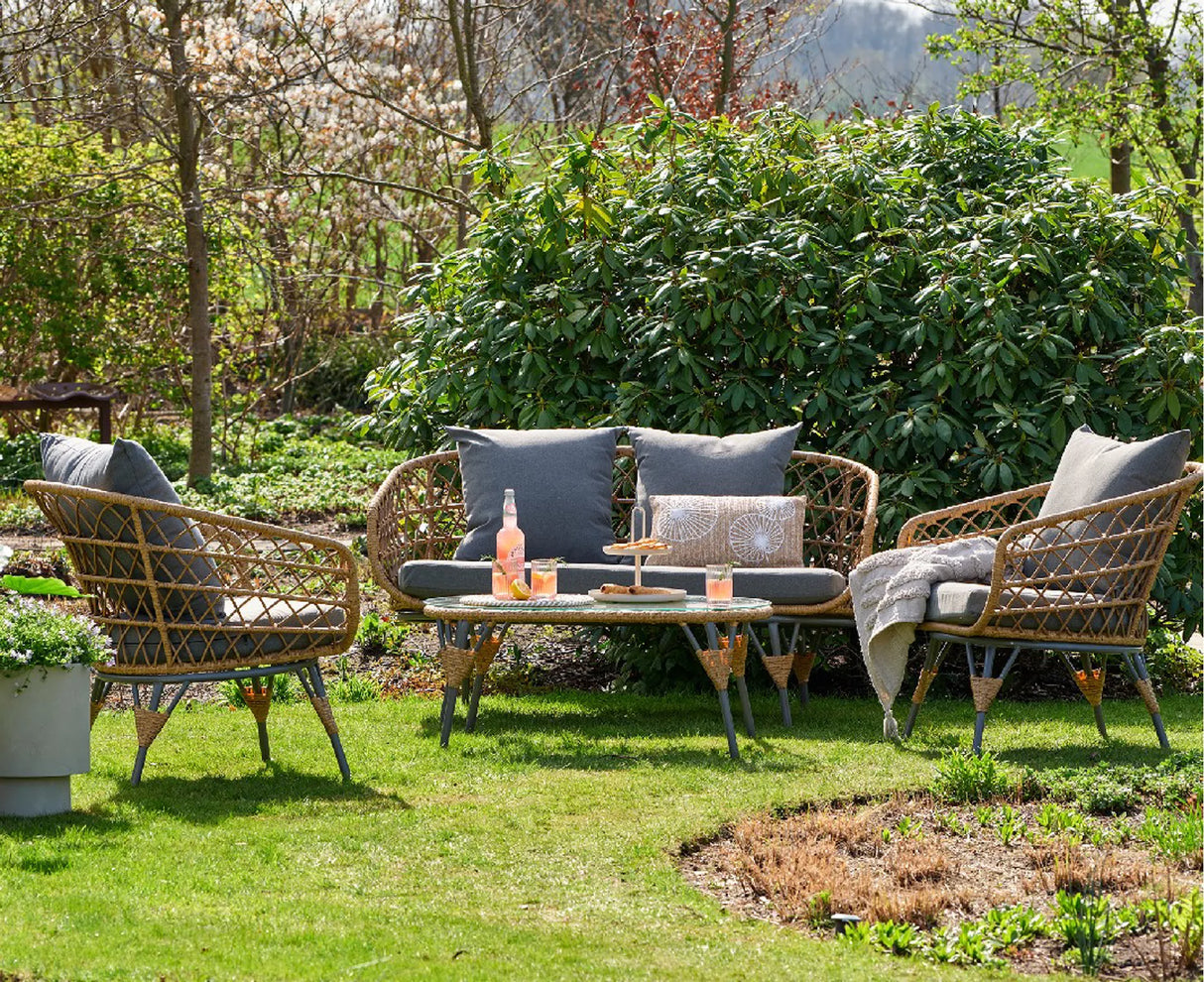 Kaemingk Natural Sintra Wicker 2 Seat Sofa Set