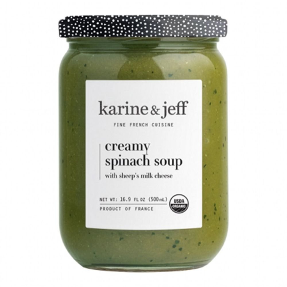 Karine & Jeff 500ml Organic Creamy Spinach Soup - Old Railway Line Garden Centre