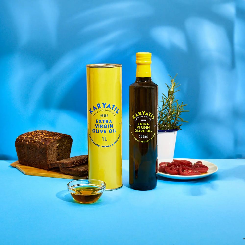 Karyatis 500ml Greek Olive Oil Glass Bottle