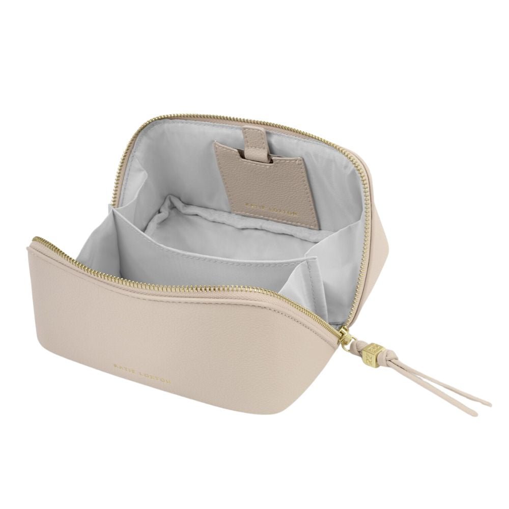 Katie Loxton Fold-Out Mirror Makeup Bag - Oyster - Old Railway Line Garden Centre
