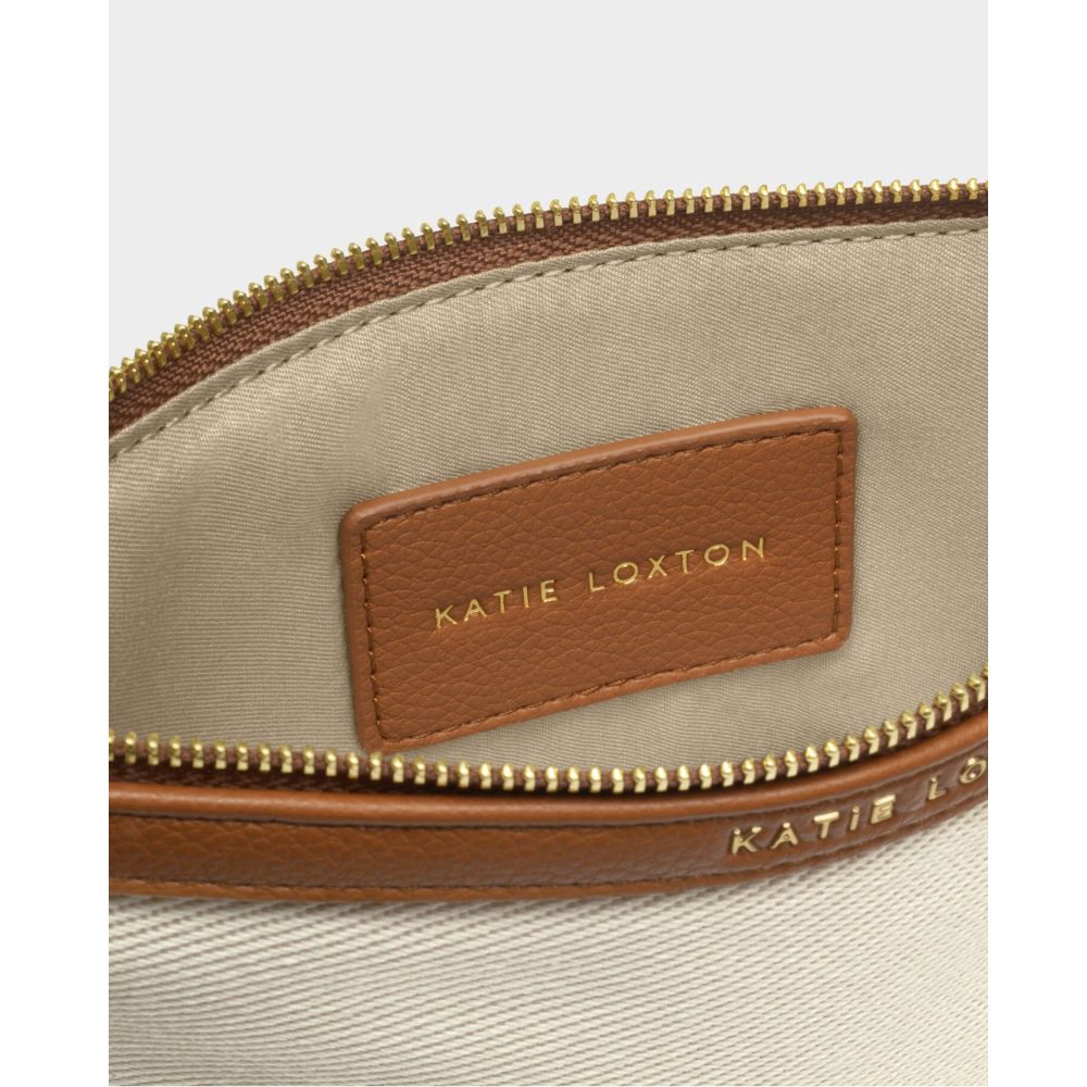 Katie Loxton Hallie Canvas Wristlet Pouch - Cognac