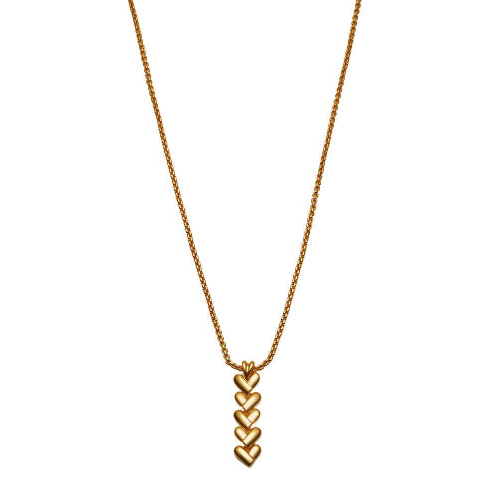 Katie Loxton Heart Link Waterproof Necklace - Gold - Old Railway Line Garden Centre