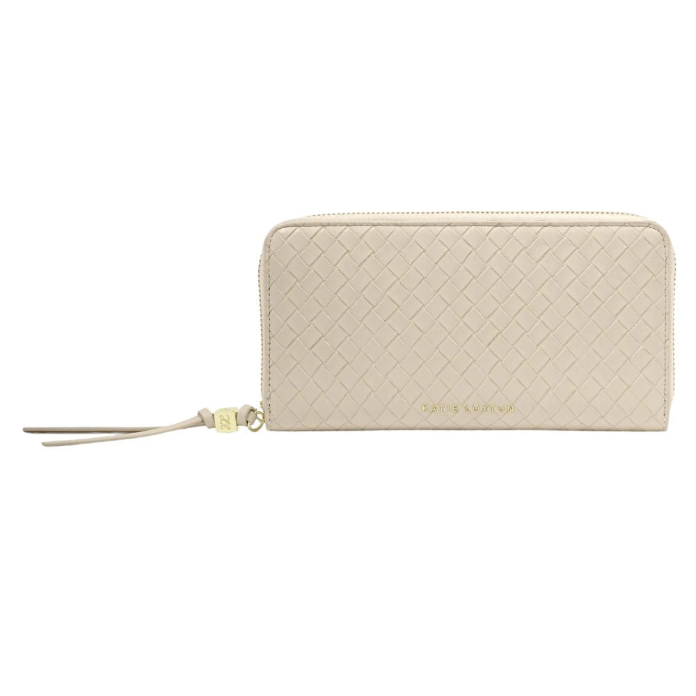 Katie Loxton Large Nova Woven Texture Purse - Oyster