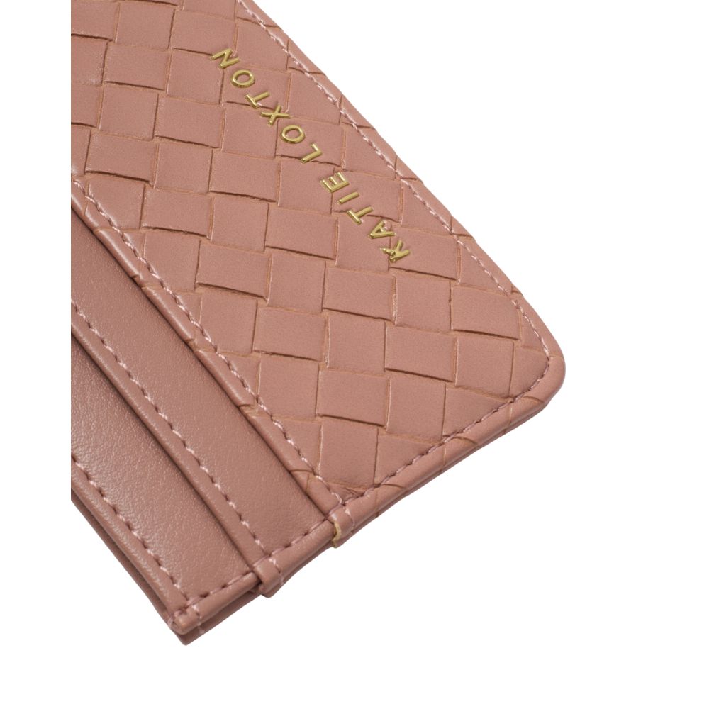 Katie Loxton Nova Woven Texture Card Holder - Pink Clay