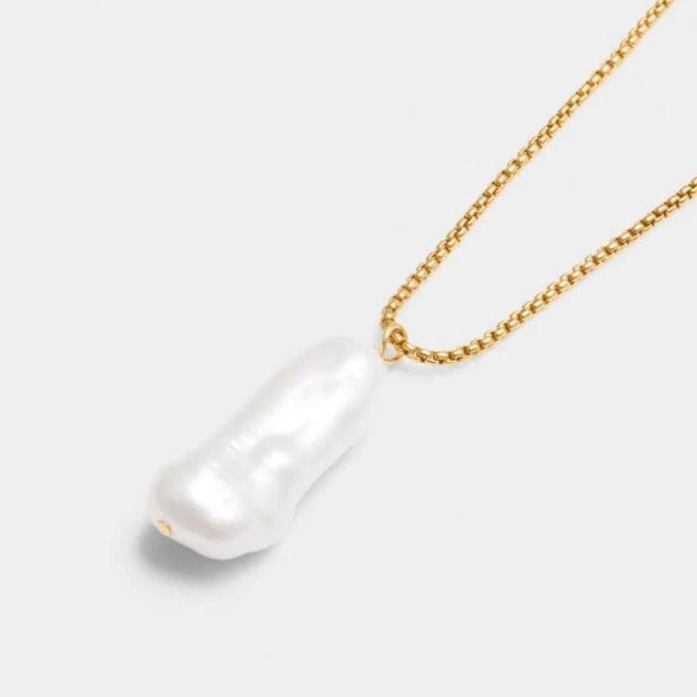 Katie Loxton Pearl Lustre Waterproof Gold Lariat Necklace - Old Railway Line Garden Centre