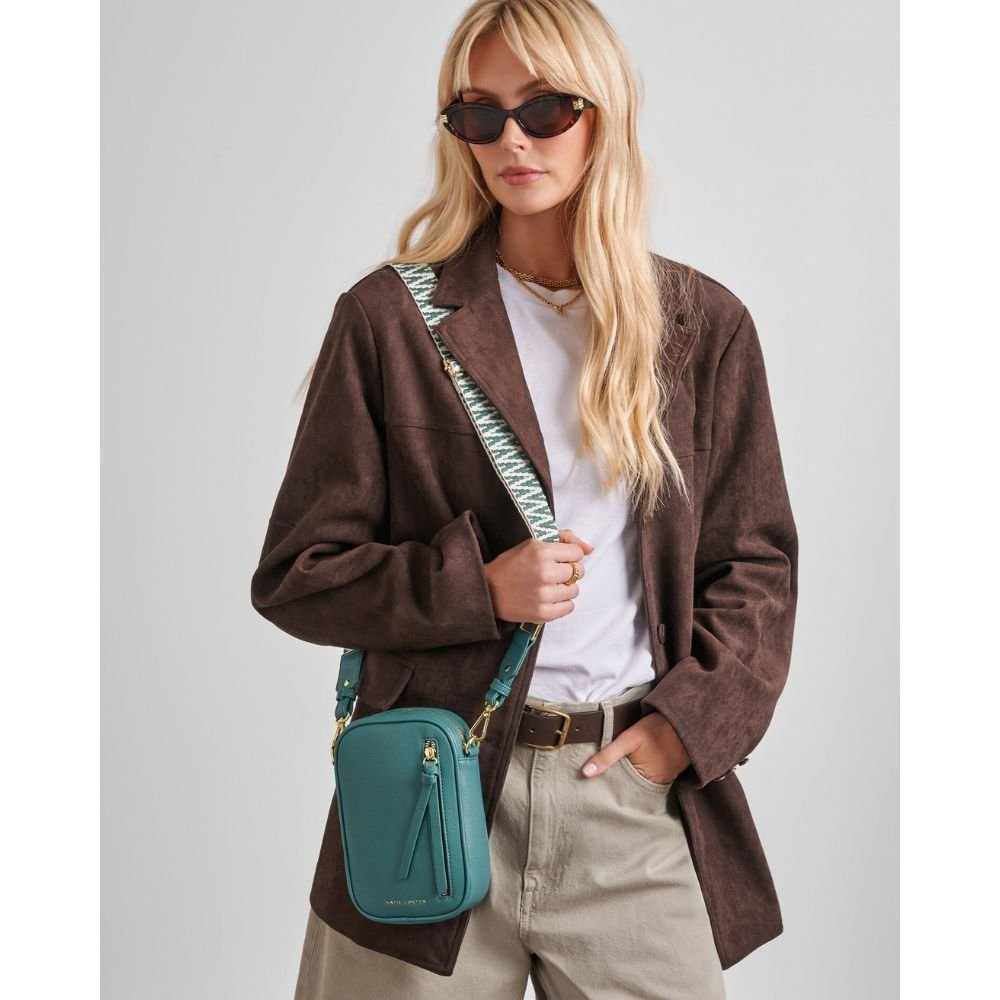 Katie Loxton Small Hallie Canvas Strap Crossbody Bag - Teal - Old Railway Line Garden Centre
