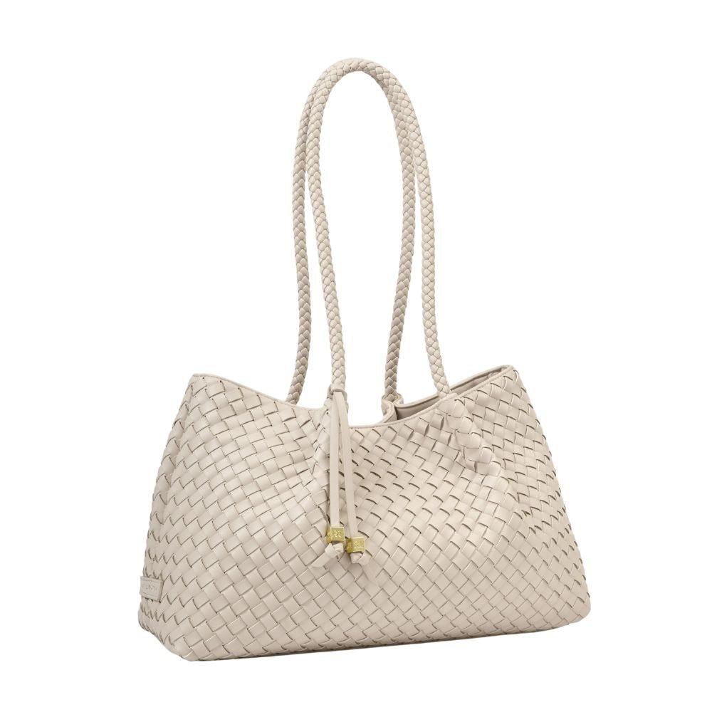 Katie Loxton Small Nova Hand Woven Tote Bag - Oyster - Old Railway Line Garden Centre