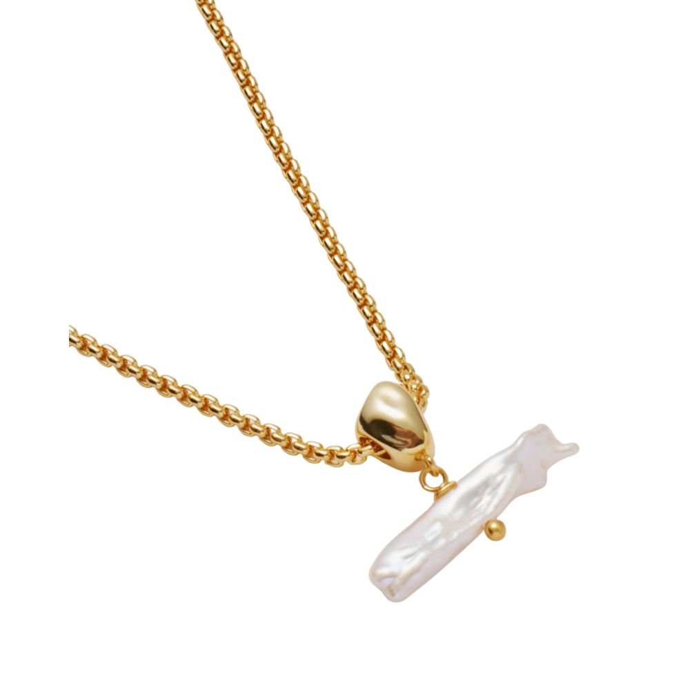 Katie Loxton Sol Pearl Bar Waterproof Necklace - Gold - Old Railway Line Garden Centre