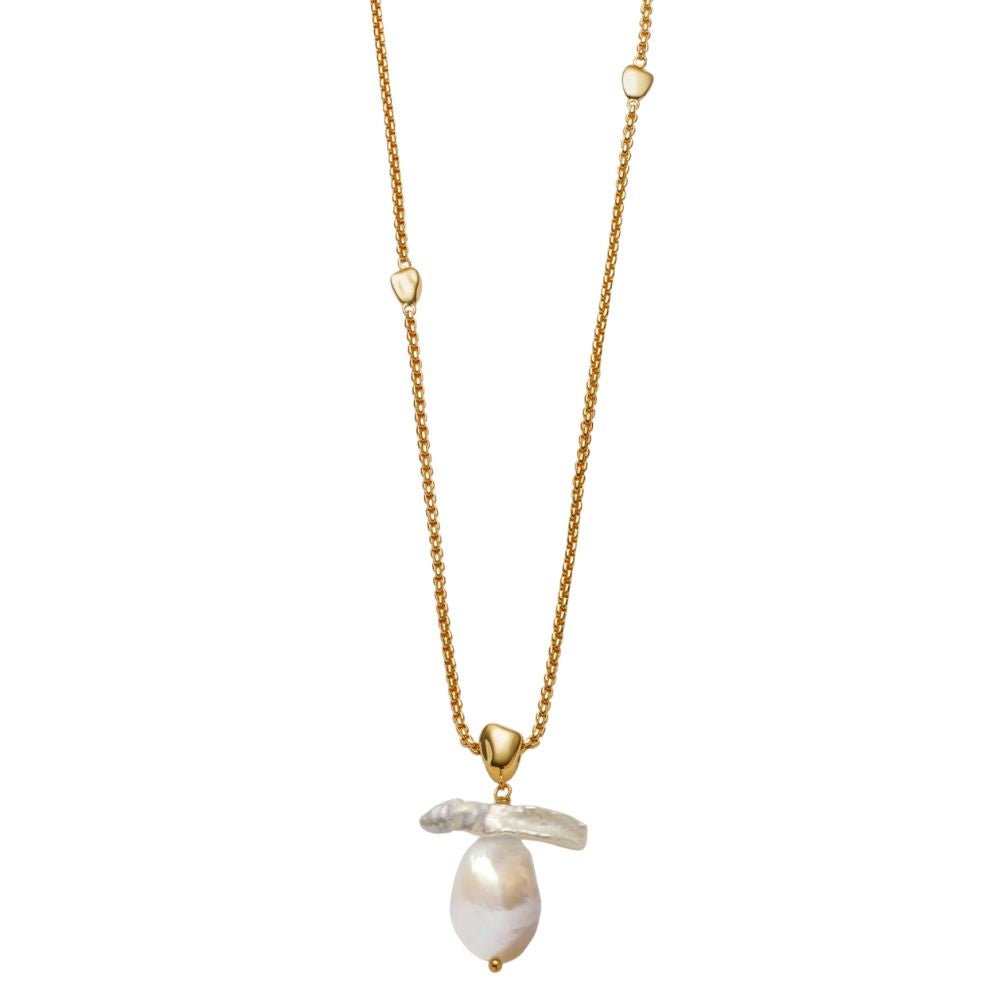 Katie Loxton Sol Pearl Waterproof Necklace - Gold - Old Railway Line Garden Centre