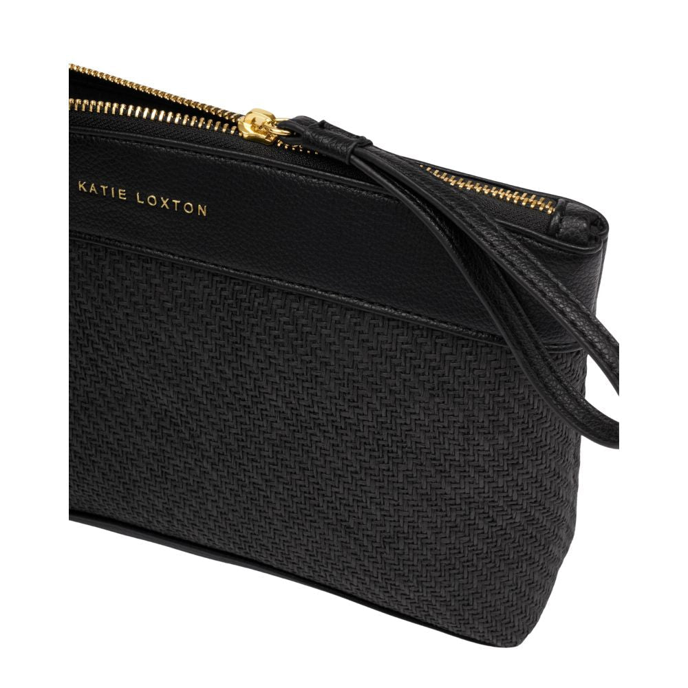 Katie Loxton Wristlet Raffia Clutch Bag - Black - Old Railway Line Garden Centre