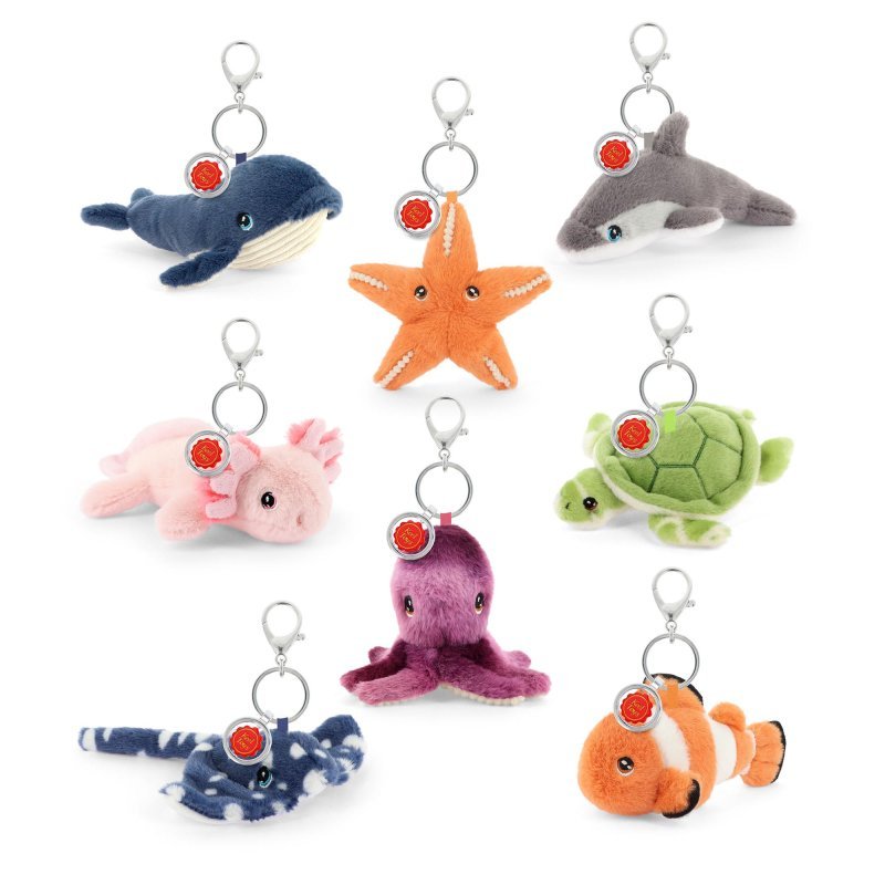 Keel Toys 12cm Bag Charm Sealife Soft Plush Toy (Choice of 8) - Old Railway Line Garden Centre