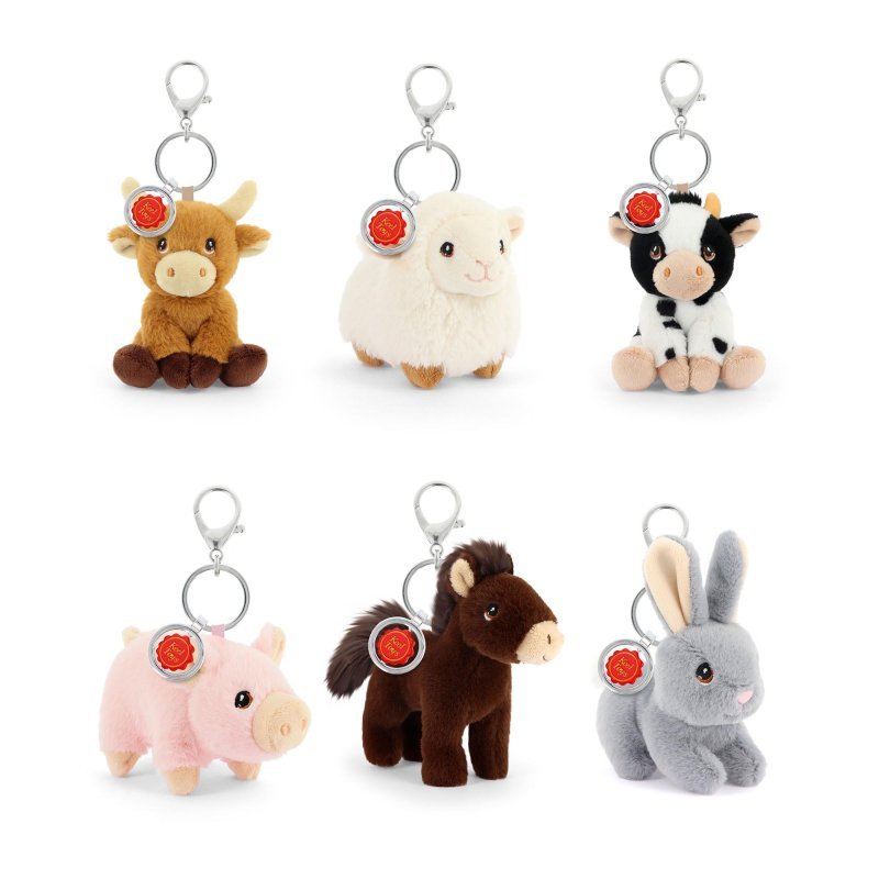 Keel Toys 12cm Farm Bag Charm Soft Plush Toy (Choice of 6) - Old Railway Line Garden Centre
