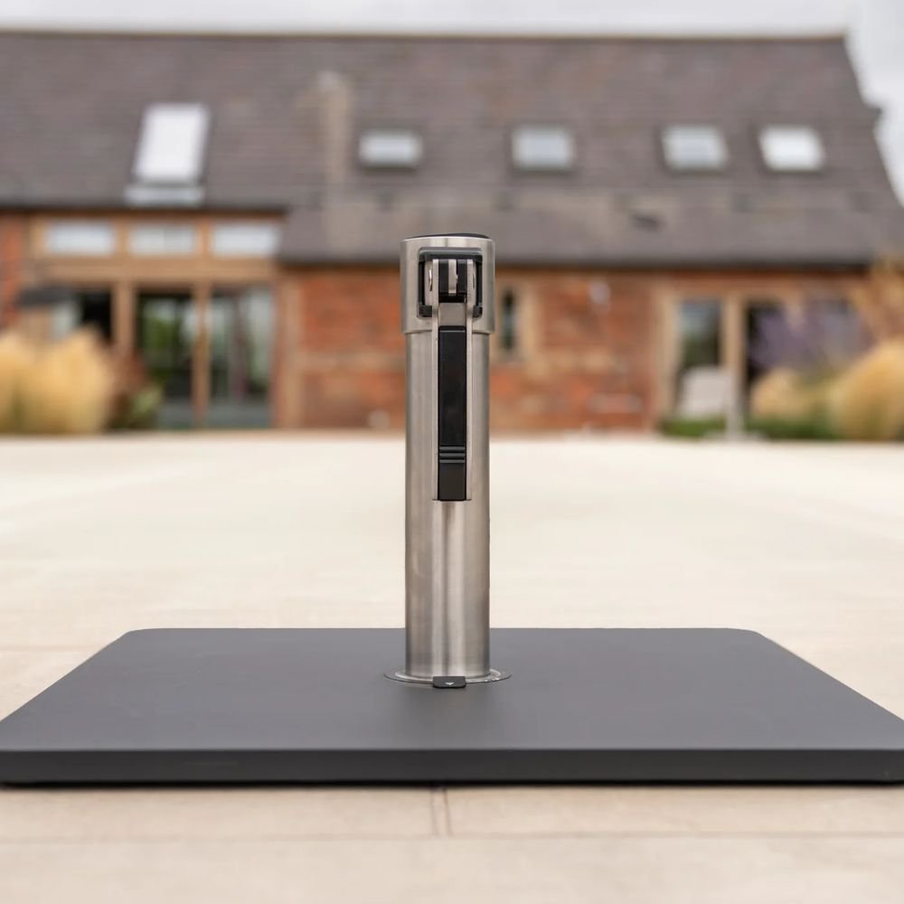 Kettler 15kg Square Plain Steel Parasol Base - Old Railway Line Garden Centre