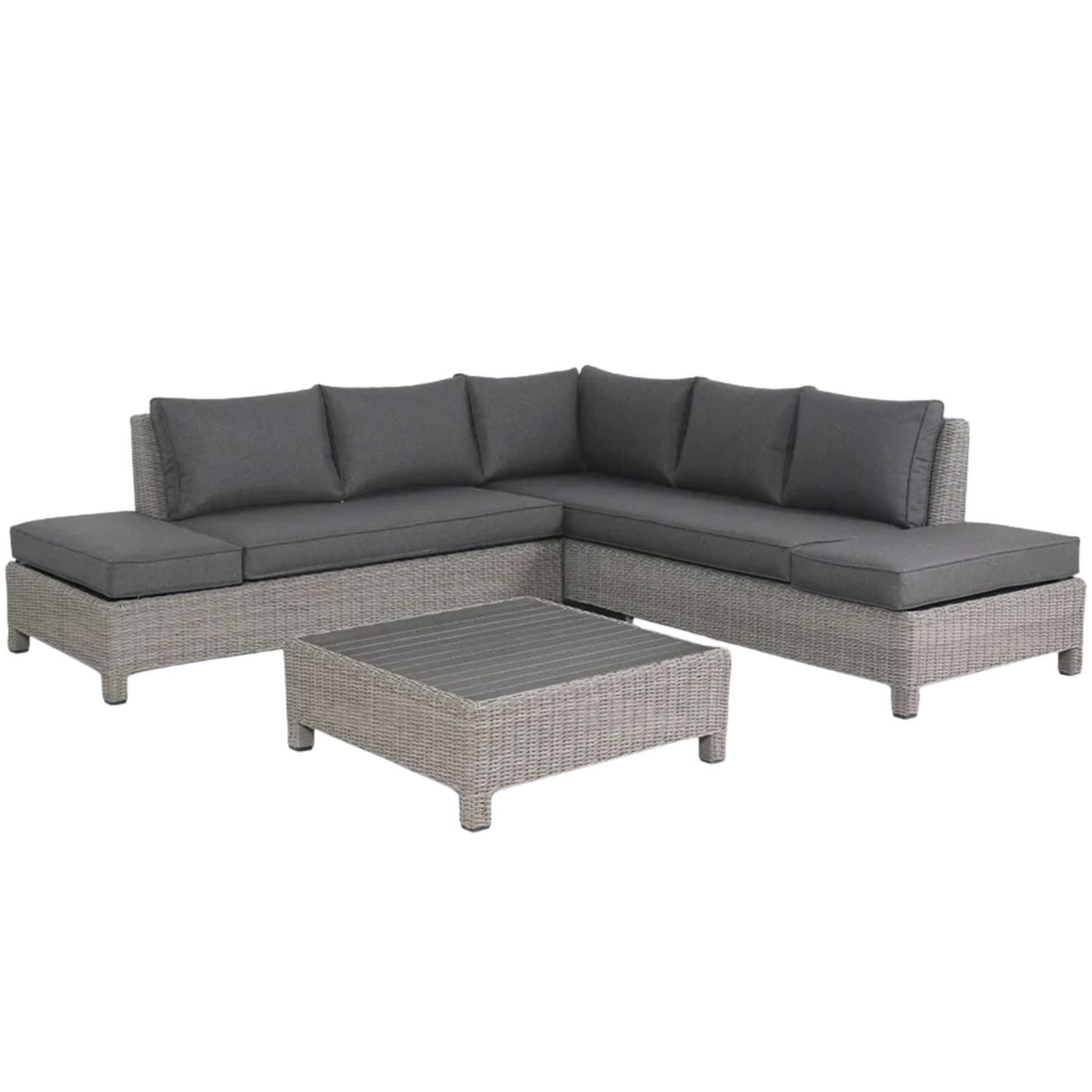 Kettler Palma Signature Low Lounge Garden Furniture Set in Whitewash - Old Railway Line Garden Centre