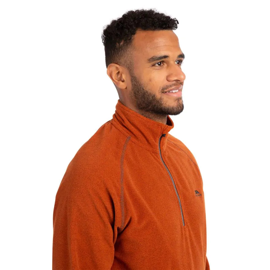 Trespass Keynote AT100 1/2 Zip Fleece - Burnt Orange