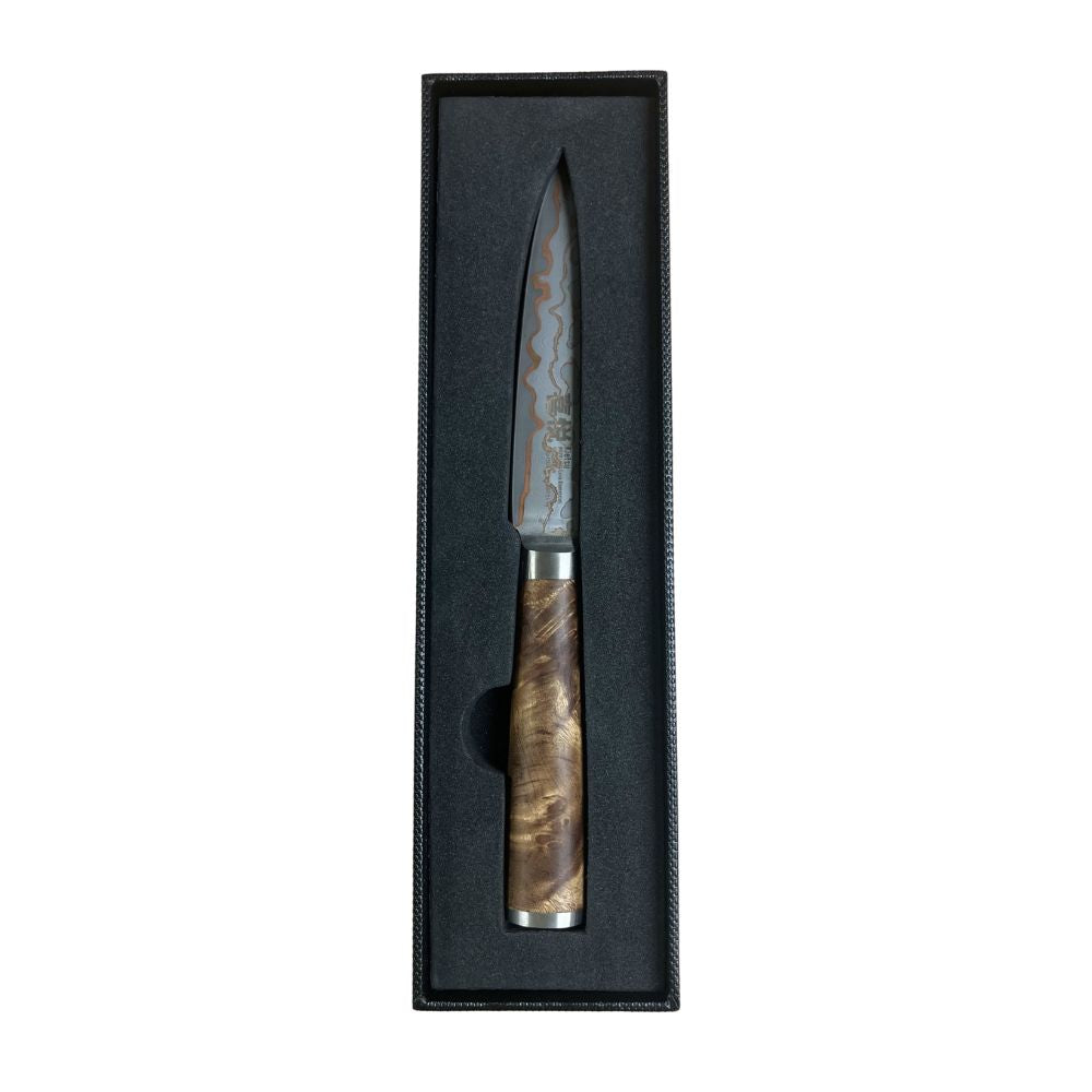 Kietsu Lava Damascus 12cm Utility Knife