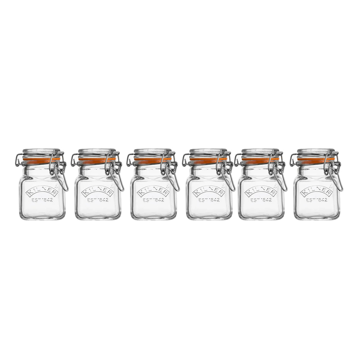 Kilner Clip Top Glass Spice Jar Set