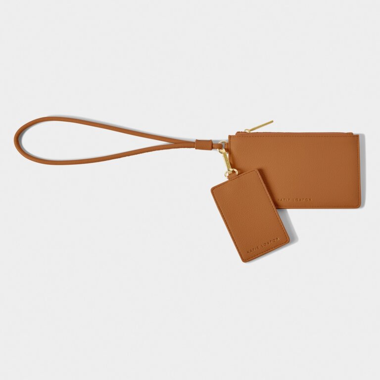 Katie Loxton Cognac Wristlet Duo Accessories Bag