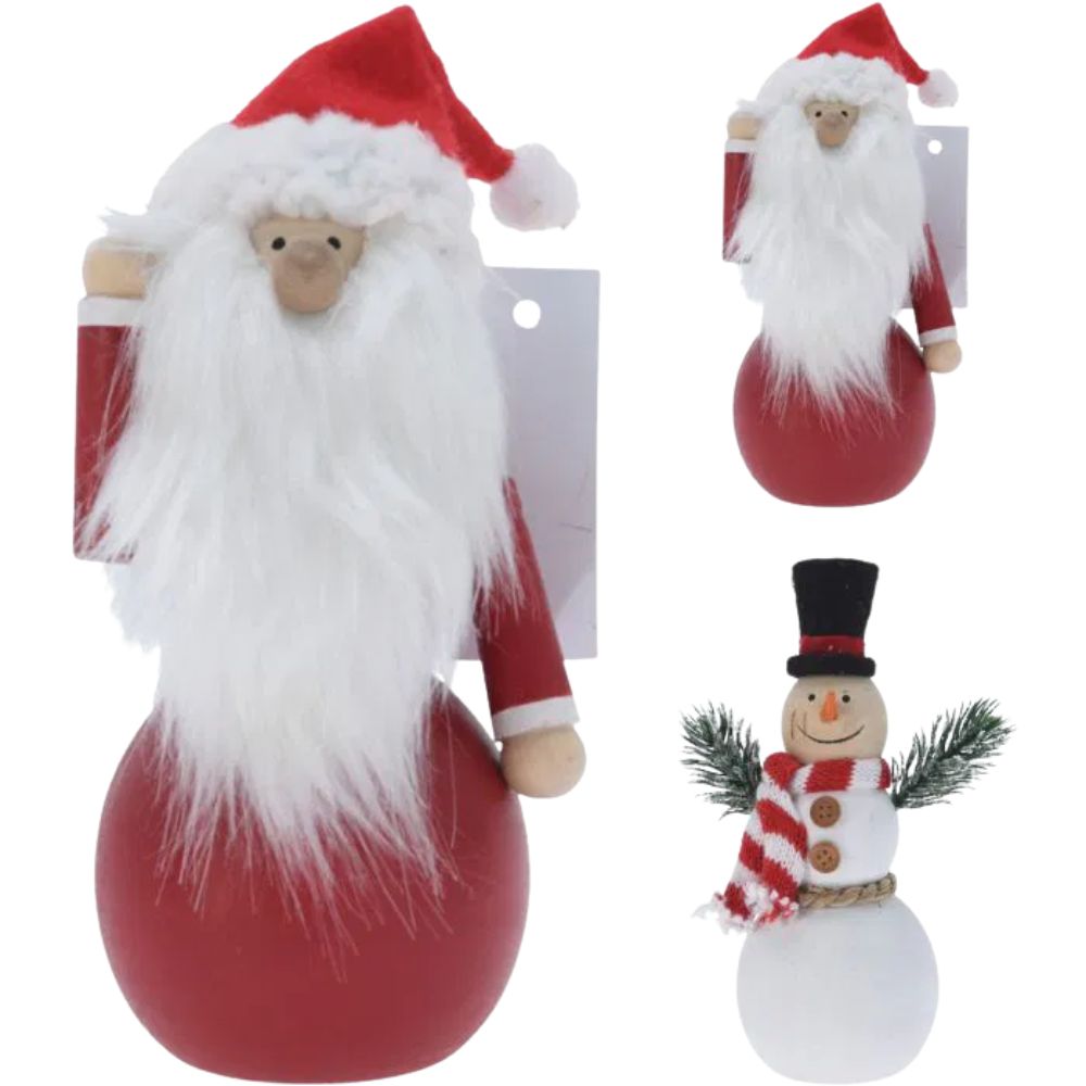 Koopman 16cm Santa or Snowman Ornament (Choice of 2)