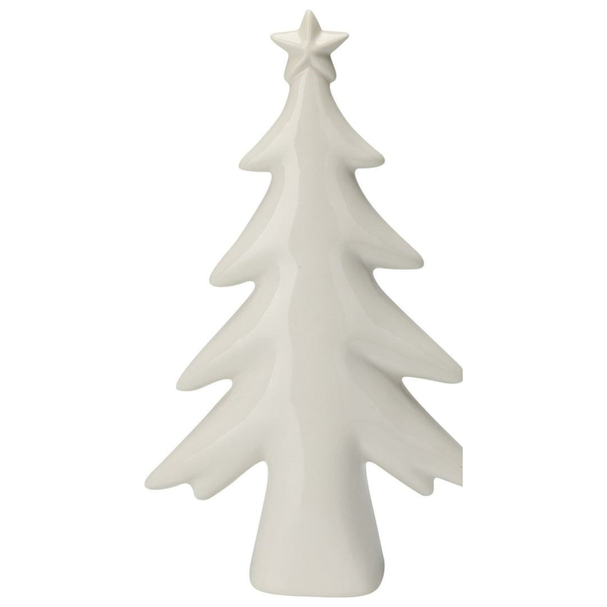 Koopman 17cm White Porcelain Christmas Tree Ornament