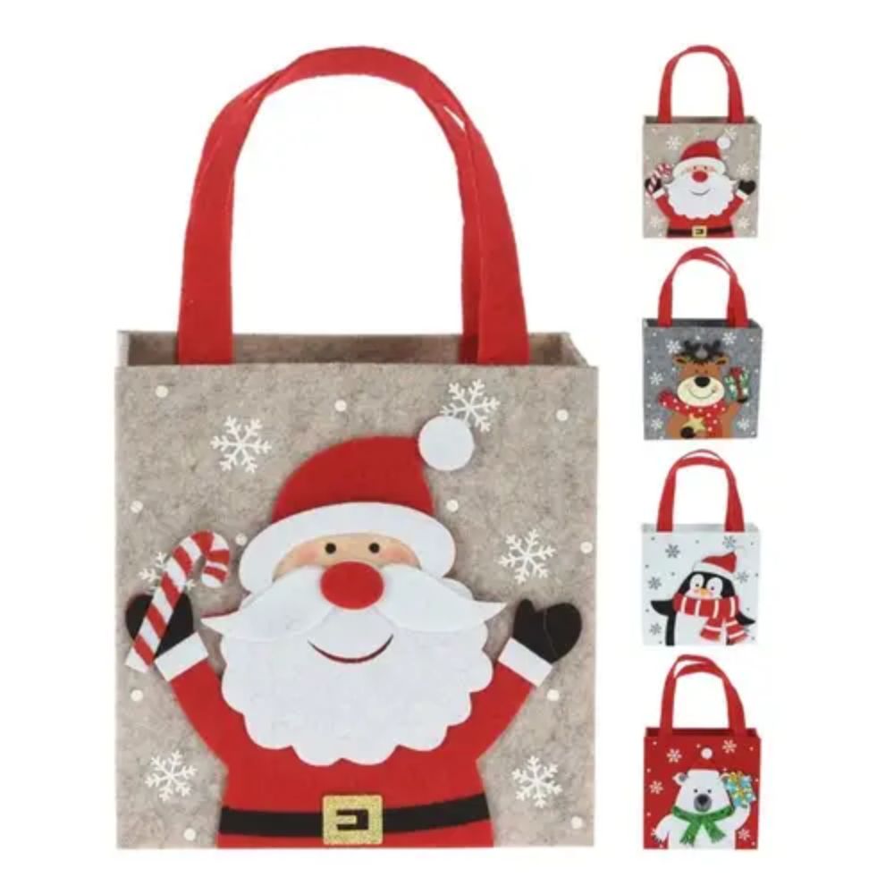 Koopman 18cm Felt Christmas Gift Bag (Choice of 4)