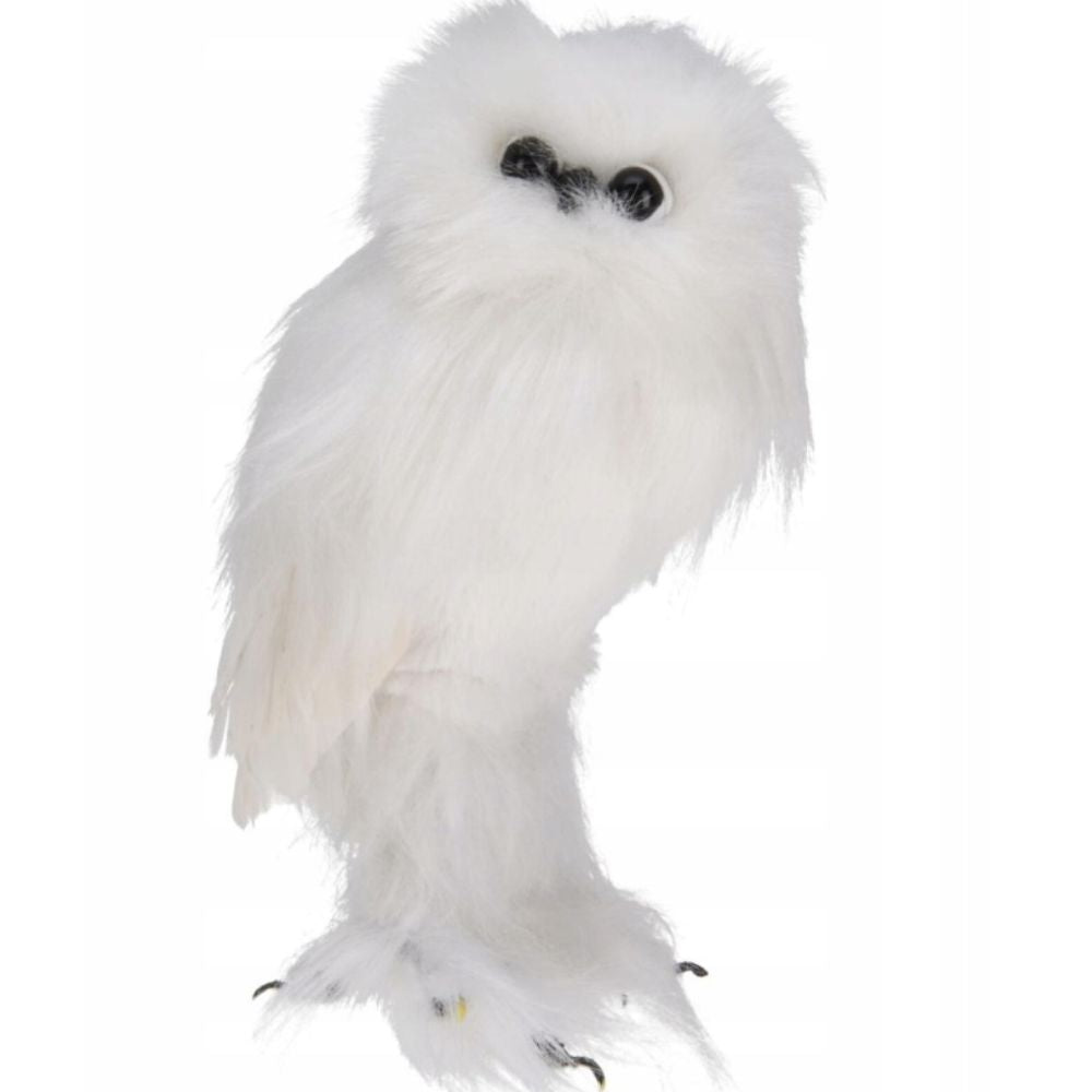 Koopman 18cm White Standing Owl Ornament (Choice of 2)