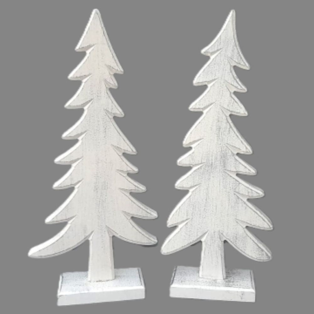 Koopman 33cm White Tree Ornament (Choice of 2)
