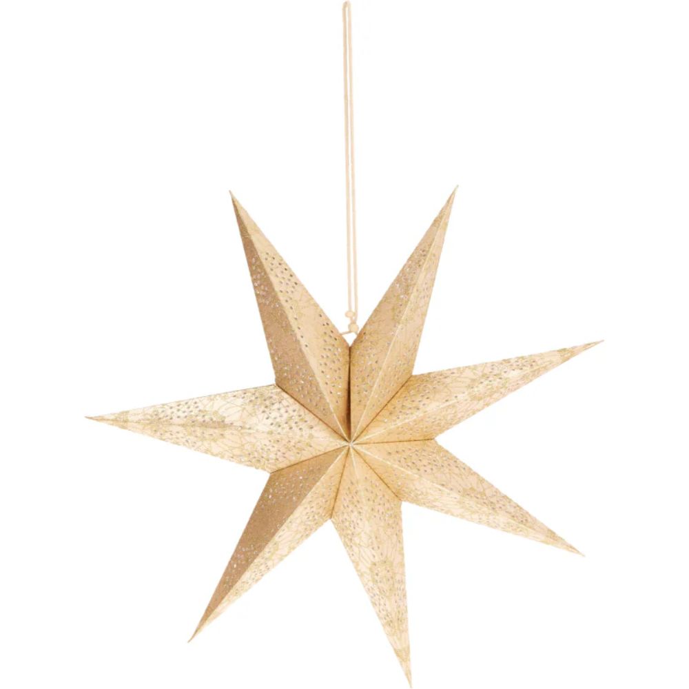 Koopman Paper star, gold, 45 cm