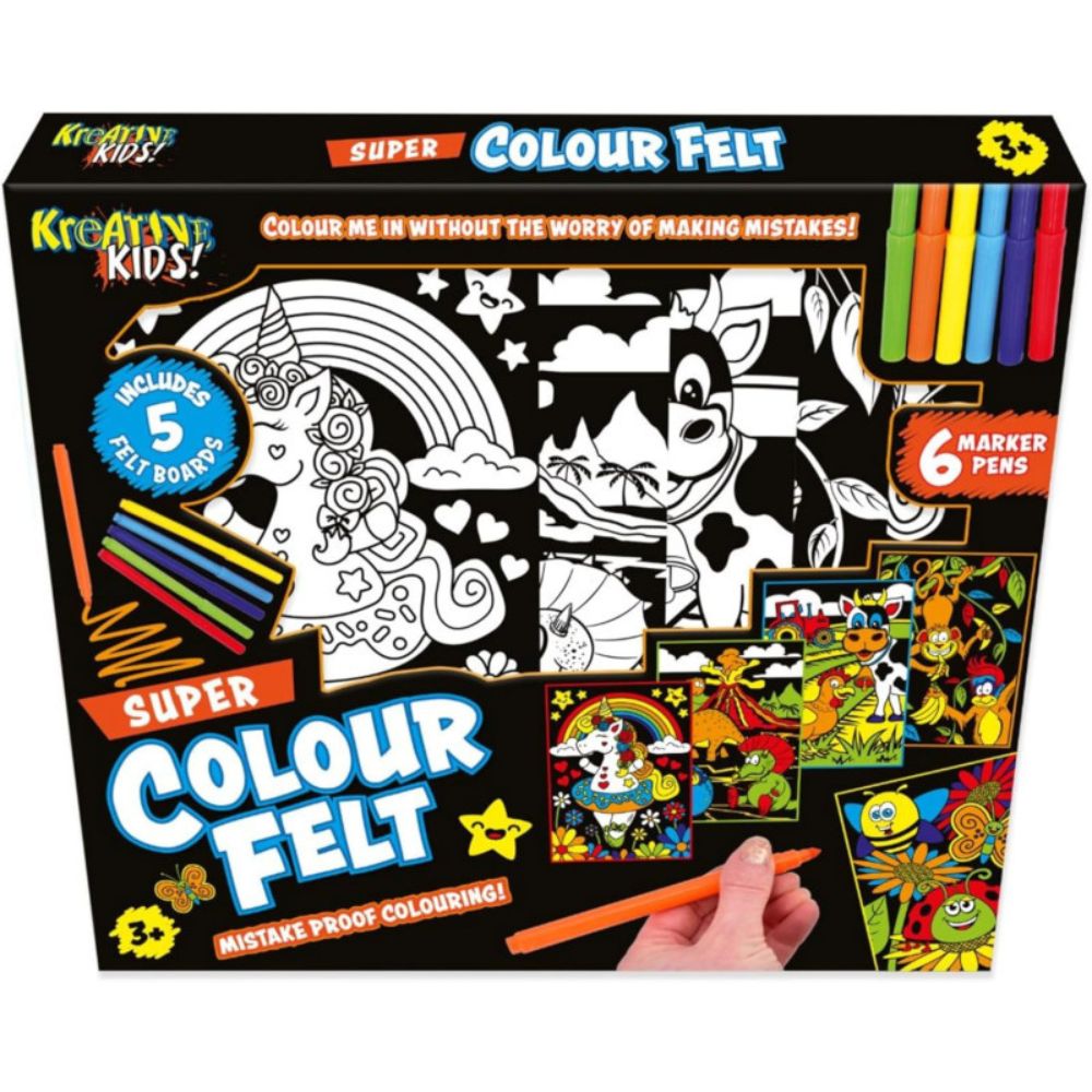 Kreative Kids! Super Colour Felt Arts and Crafts Kids Art Set