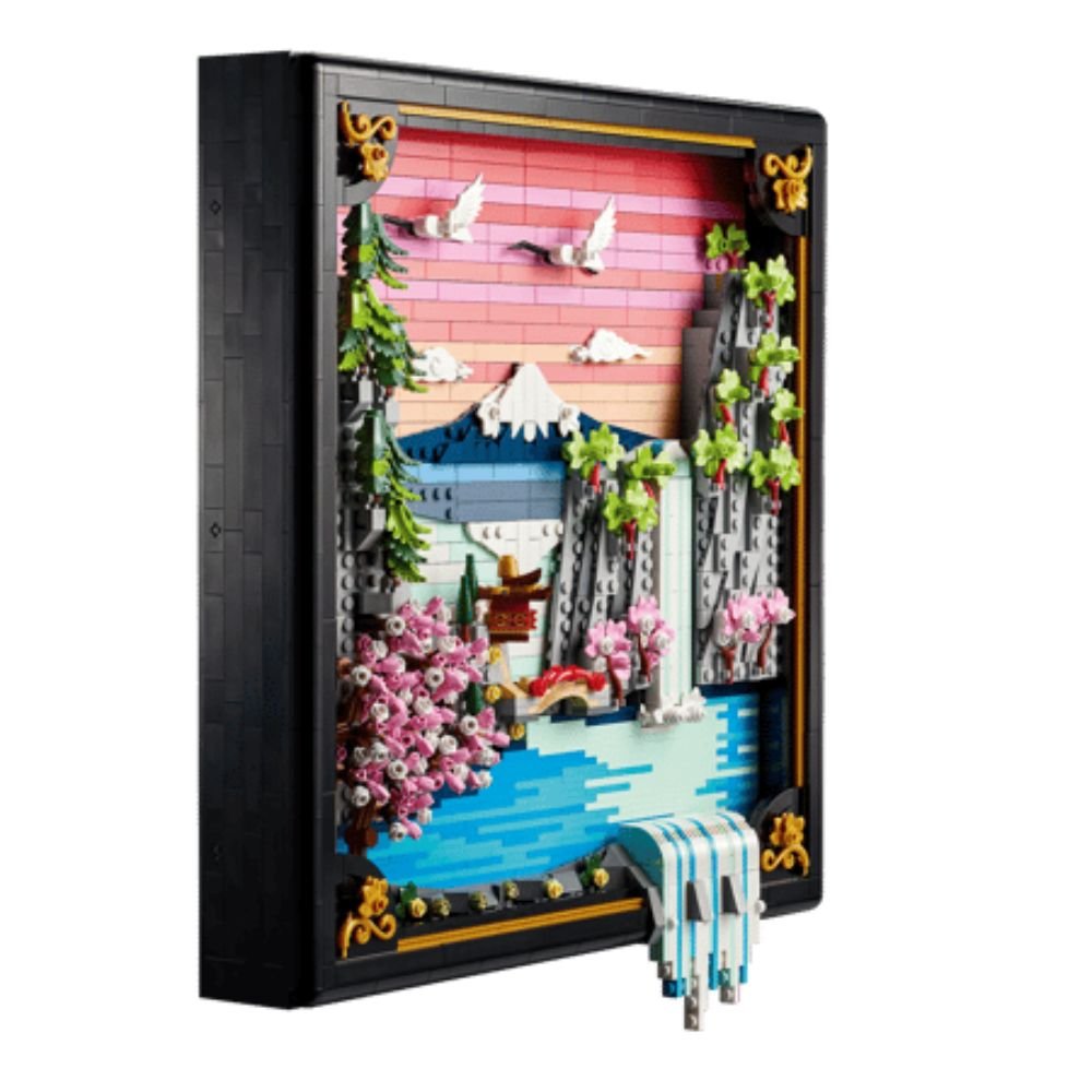 LEGO Art Japanese Cherry Blossom Landscape - Old Railway Line Garden Centre