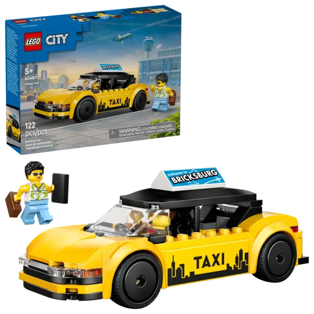 LEGO City Yellow Taxi - Old Railway Line Garden Centre