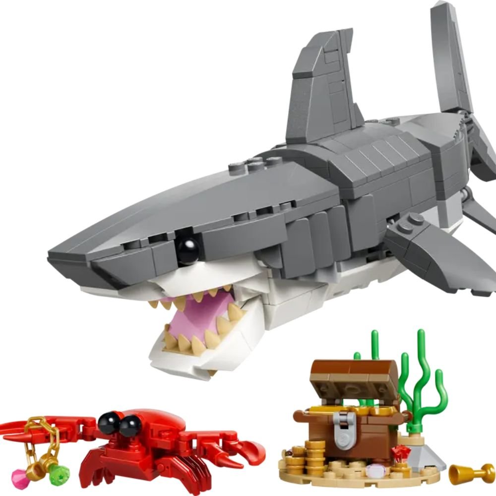 LEGO Creator 3-in-1 Fierce Shark with Treasure Chest - Old Railway Line Garden Centre