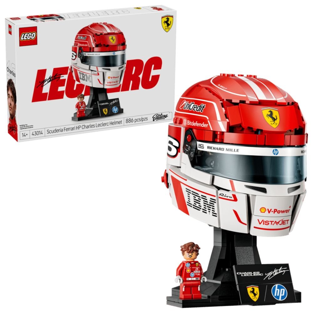 LEGO Editions Scuderia Ferrari HP Charles Leclerc Helmet - Old Railway Line Garden Centre