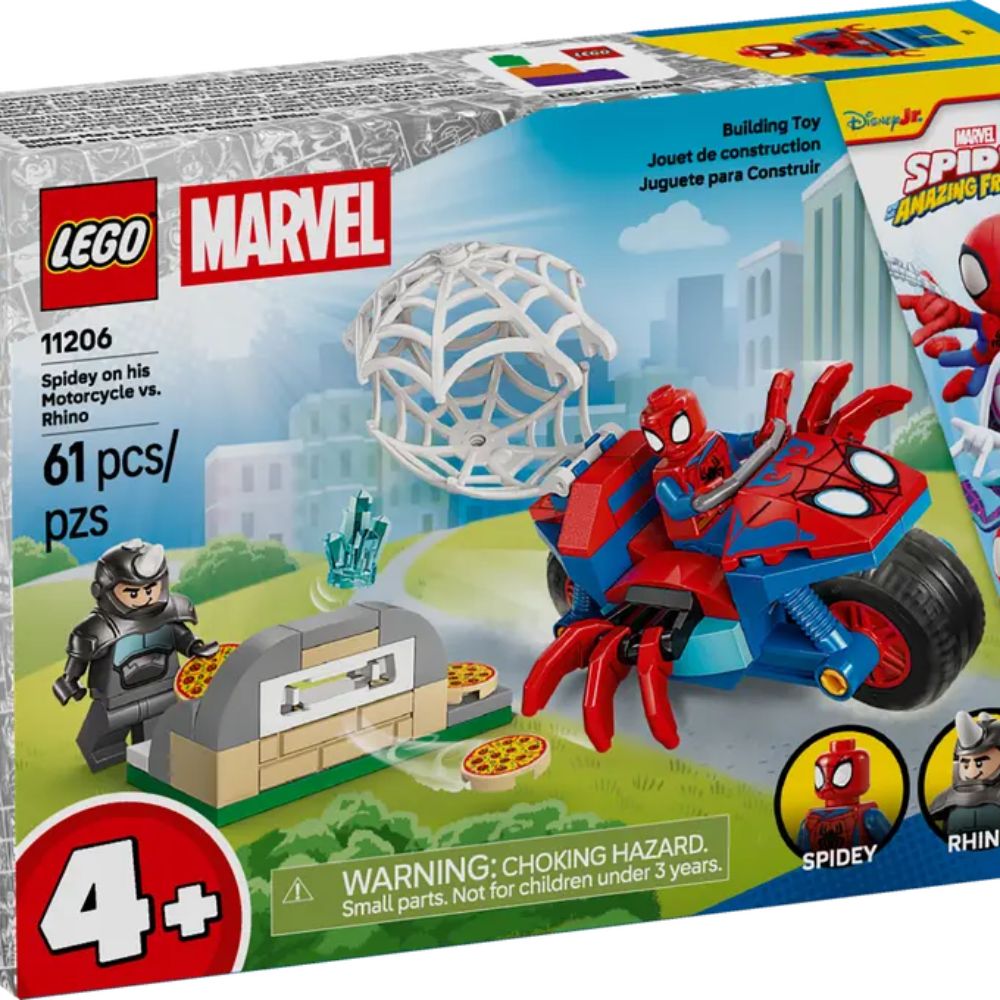 LEGO Marvel Spidey on his Motorcycle vs Rhino