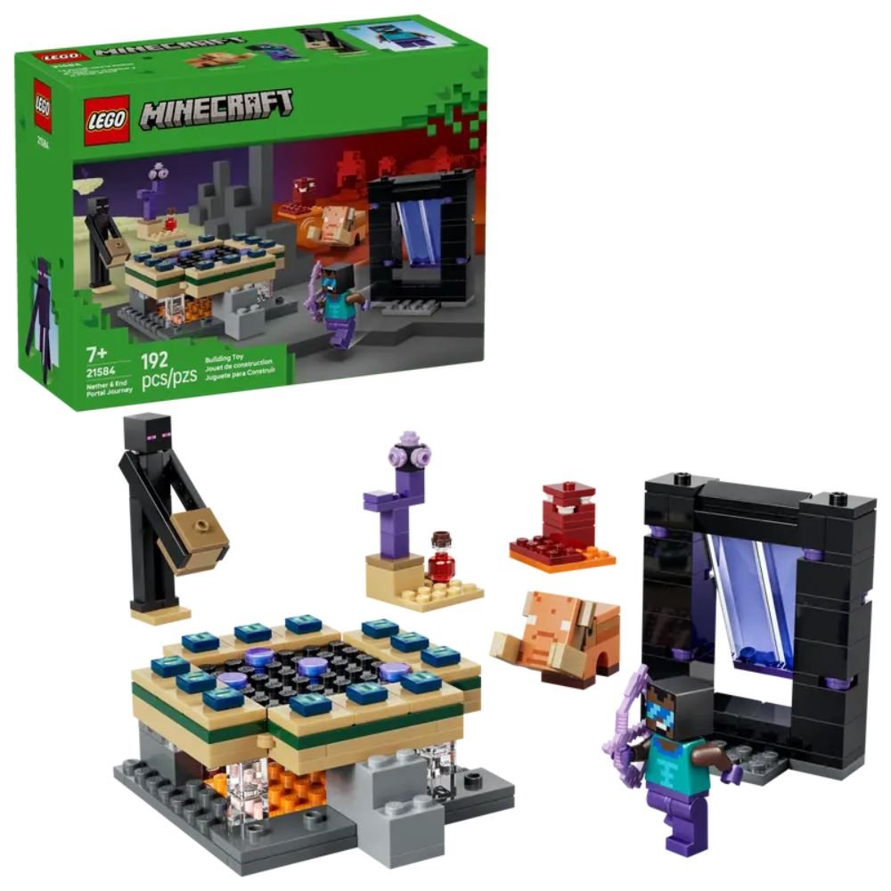 LEGO Minecraft Nether & End Portal Journey - Old Railway Line Garden Centre