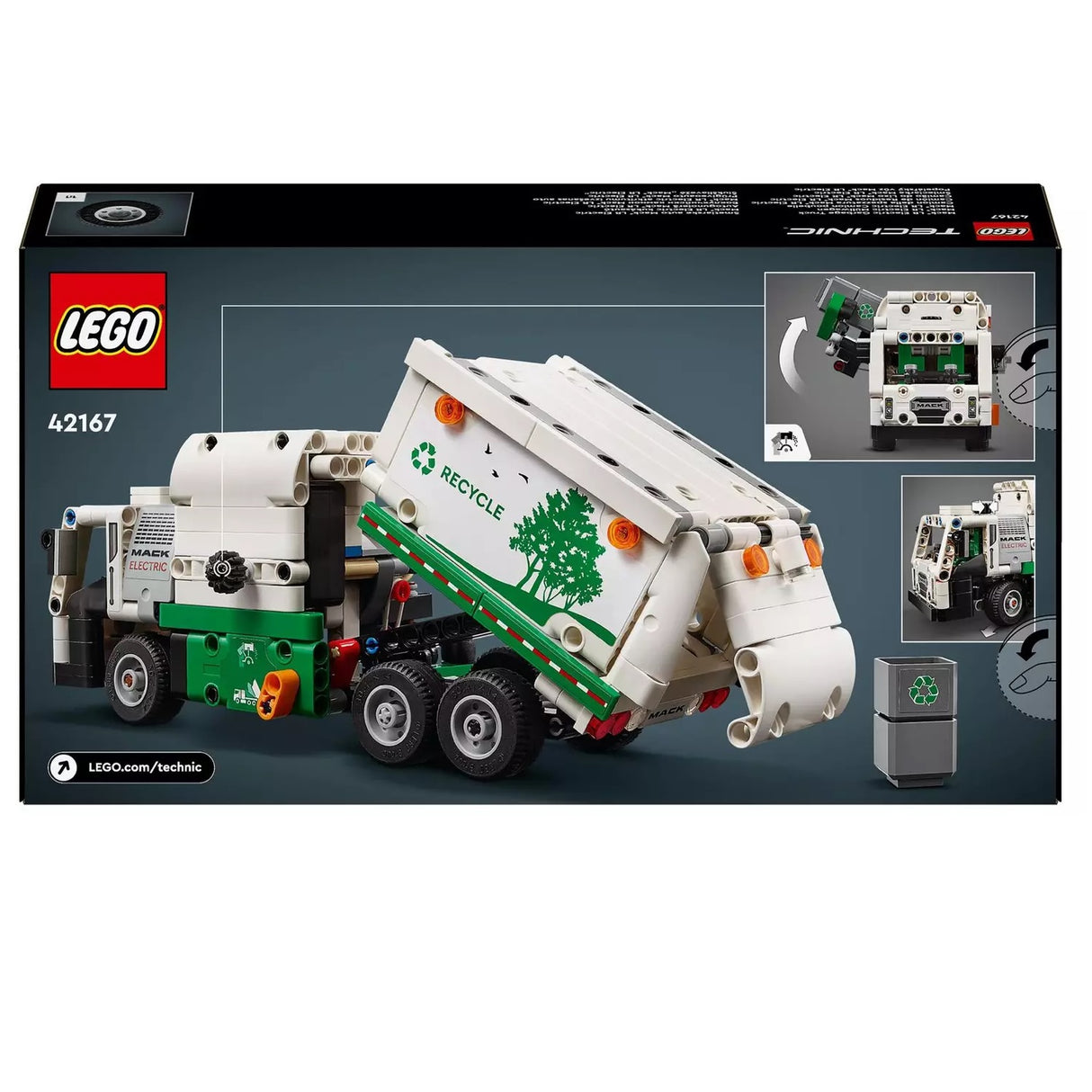LEGO Technic Mack LR Electric Garbage Truck Toy 42167
