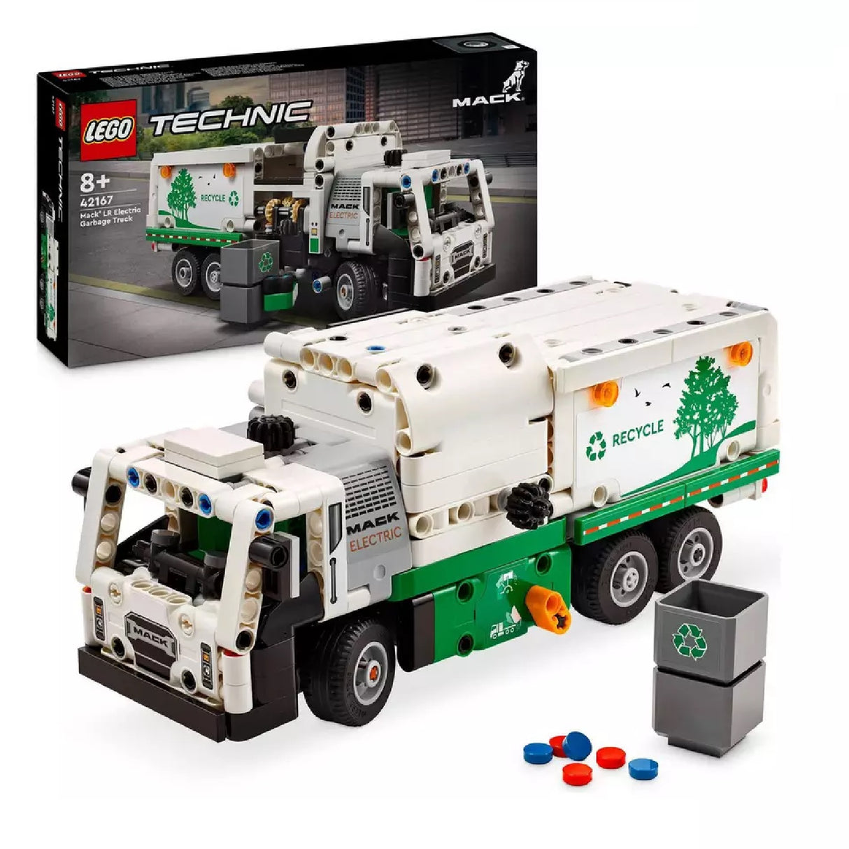 LEGO Technic Mack LR Electric Garbage Truck Toy 42167