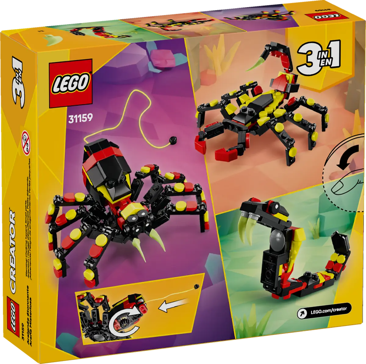 Lego Creator Wild Animals: Surprising Spider 3 in 1