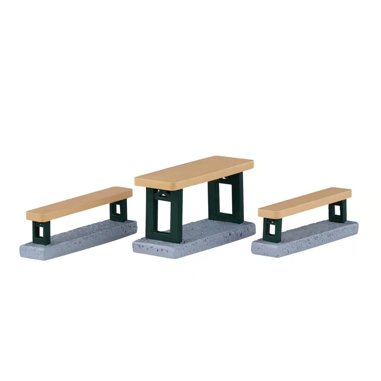Lemax 31cm Picnic Benches Christmas Scene - (Set of 3) - 64641