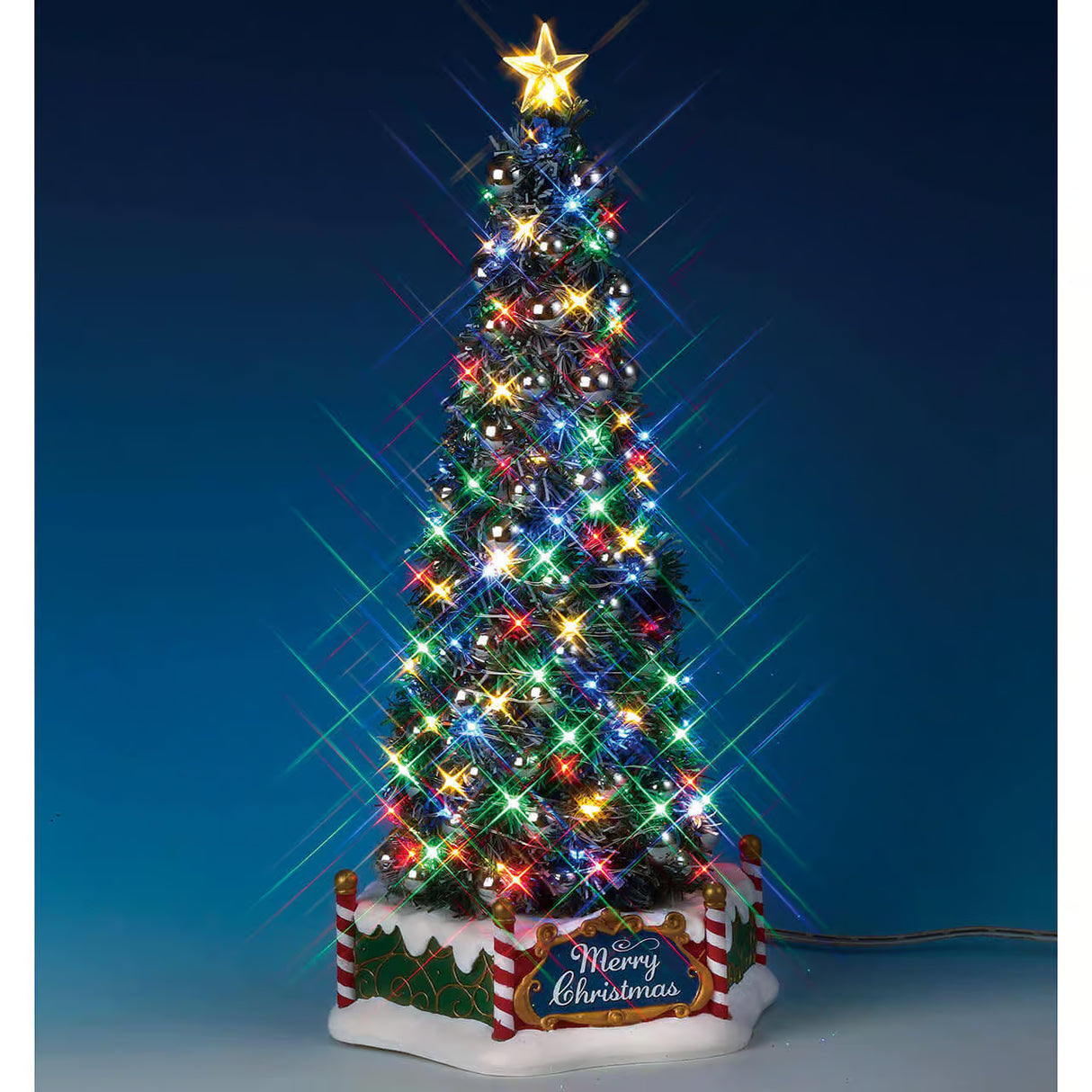 Lemax 33.7m Majestic Christmas Tree Village Scene - Multicoloured - 84350