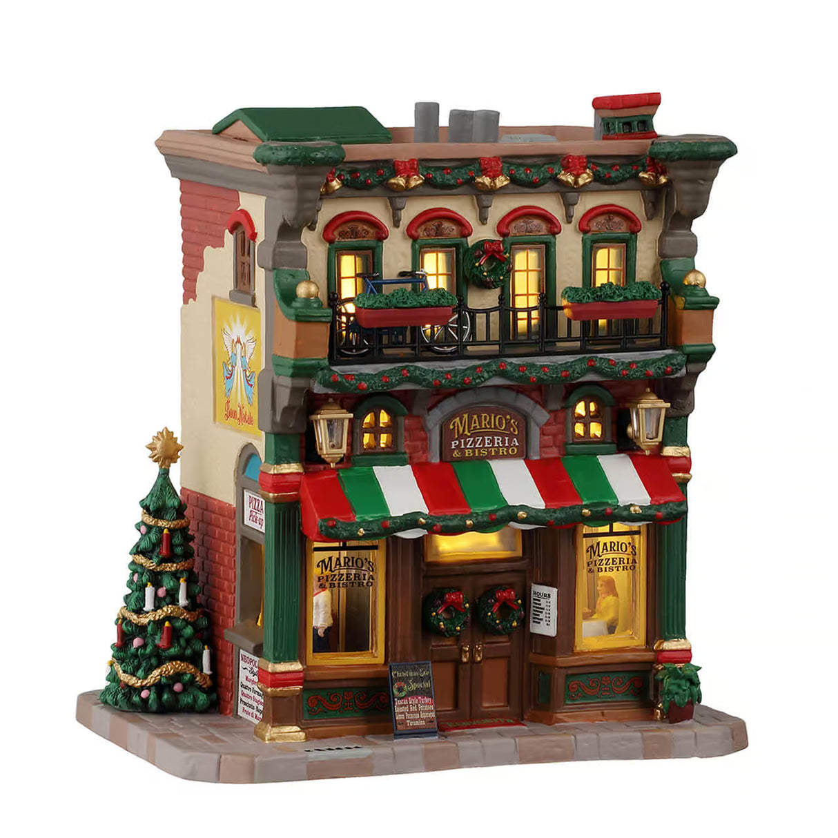 Lemax Caddington Village 18.5cm Mario's Pizzeria & Bistro Village Scene - 65554
