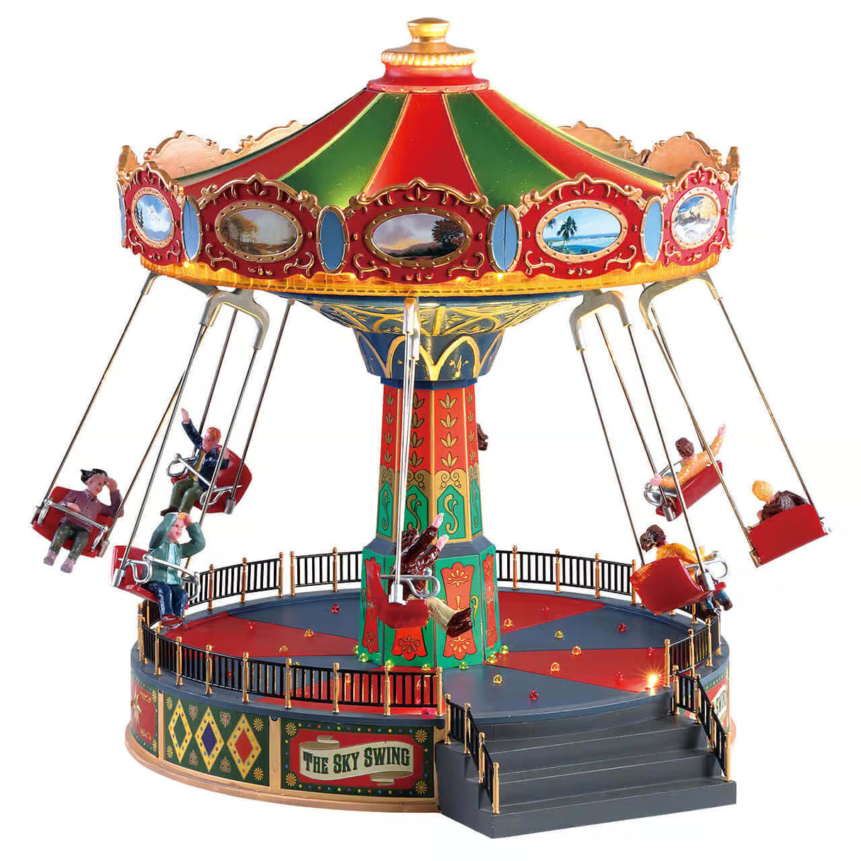 Lemax Carnival 27cm The Sky Swing Village Scene - 84379