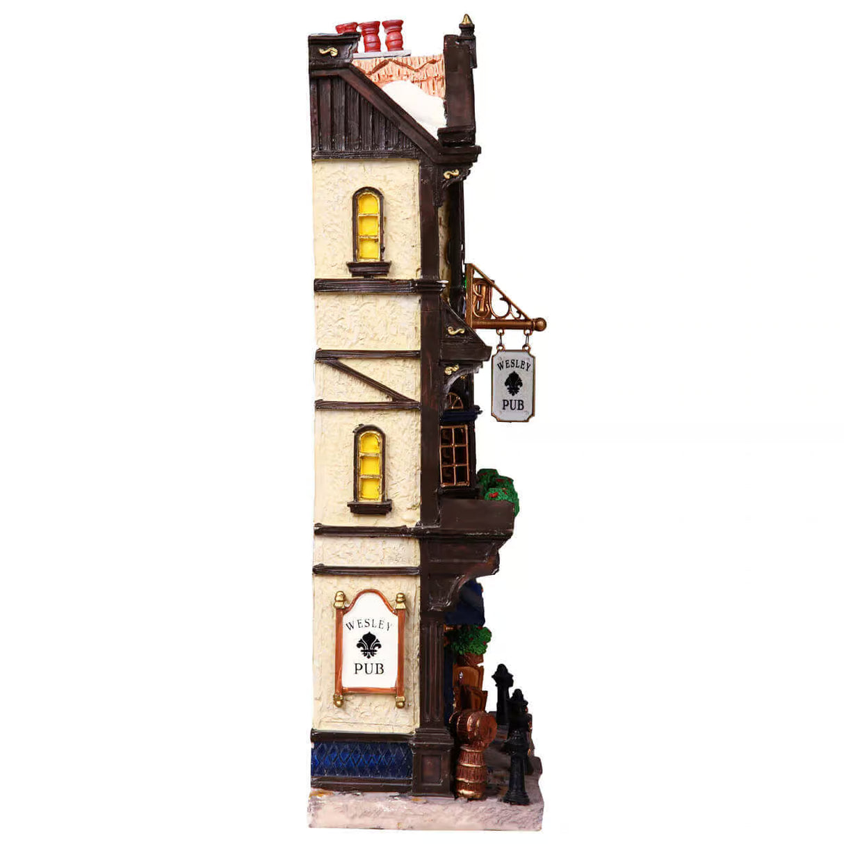 Lemax Facades 25.8cm Wesley Pub Christmas Village Scene - 45099