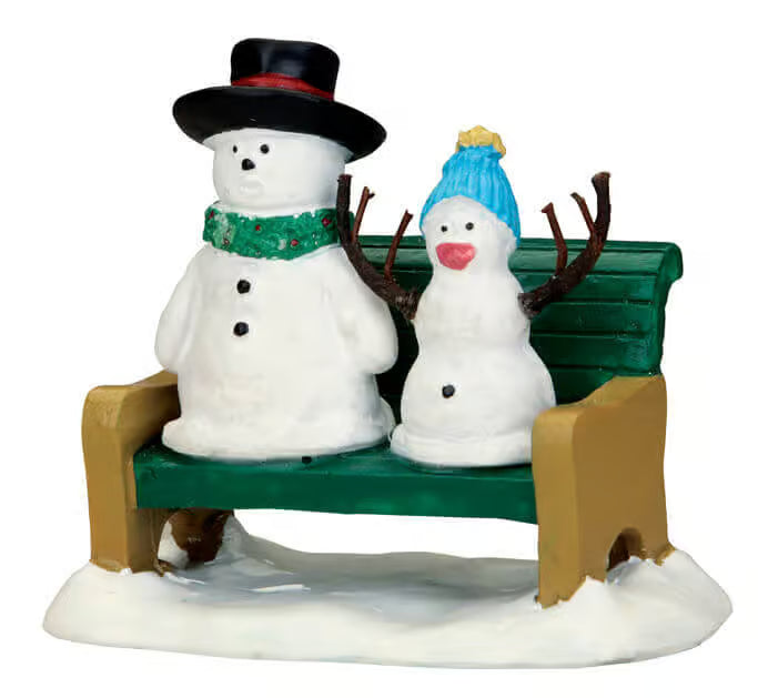 Lemax Vail Village 6.6cm Snowdad & Snowbaby Christmas Figurines - 52368
