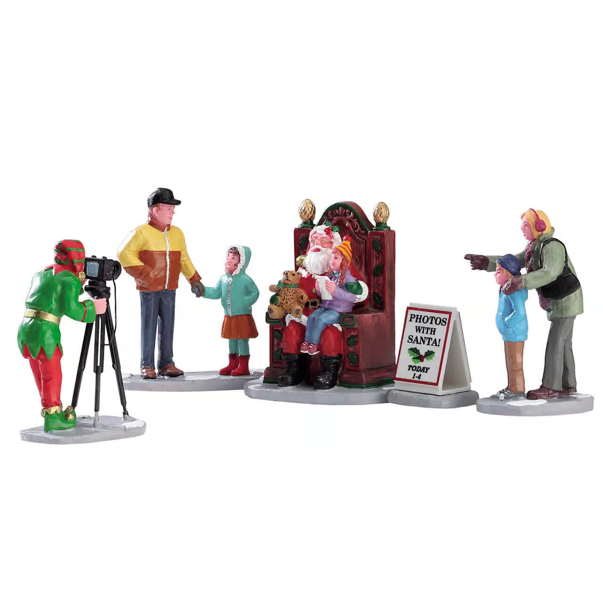 Lemax Vail Village Photos with Santa Christmas Figurines - (Set of 5) - 22032