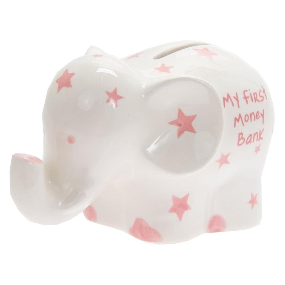 Leonardo 10cm First Elephant Bank Pink