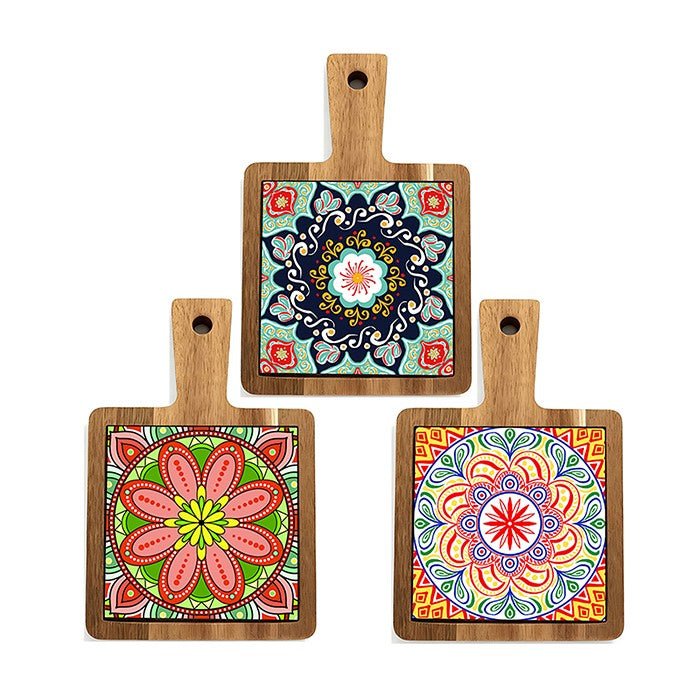 Leser & Pavey 25cm Swirl Large Cutting Board - (Choice of 3) - Old Railway Line Garden Centre
