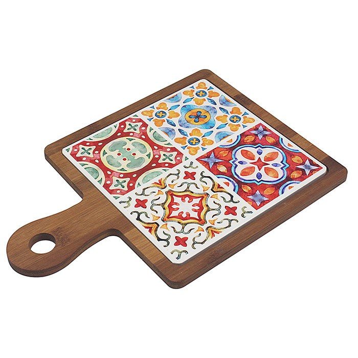 Leser & Pavey 33cm Square Tuscany Cutting Board - 4 Tiles - Old Railway Line Garden Centre